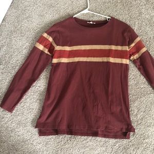 Long Sleeve Varsity Striped Tshirt